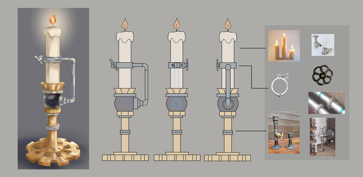 steampunk candle (visdev)